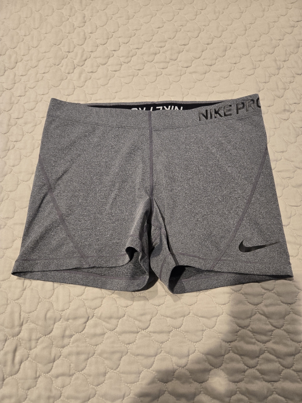 Nike Pro Gray Heather Women's Training Bike Shorts